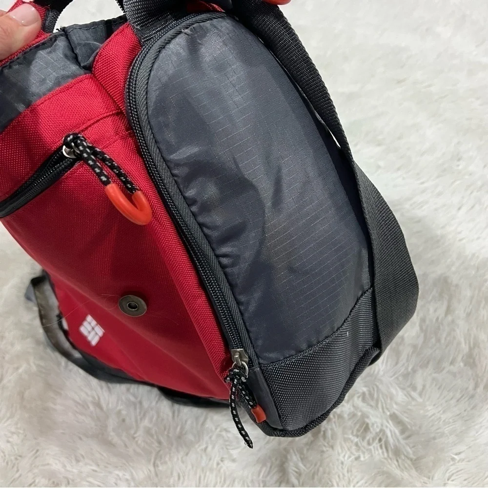Columbia Red & Grey Insulated Diaper Messenger Bag